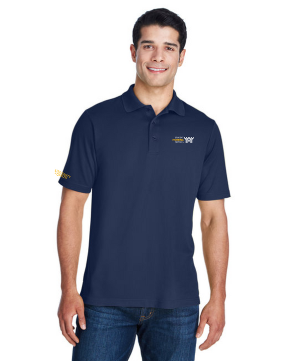 Student Housing Services Men's Moisture Wicking Pique Polo