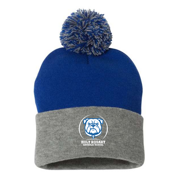 Holy Rosary Pom Pom Cuffed Toque