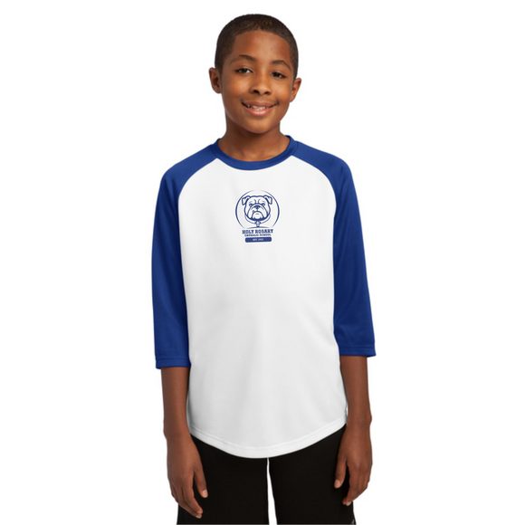 Holy Rosary Youth Wicking 3/4 Sleeve T-Shirt