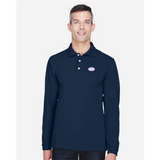 MML Men's Cotton Blend Long Sleeve Polo NAVY