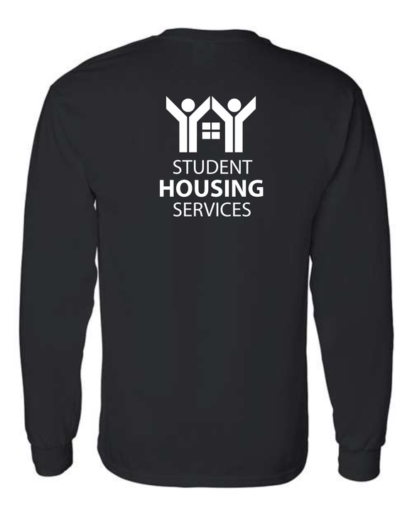 Student Housing Cotton Long Sleeve T-Shirt - Back Design