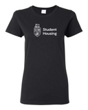Student Housing Women's Cotton T-Shirt - Front Silkscreen