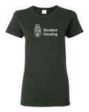 Student Housing Women's Cotton T-Shirt - Front Silkscreen