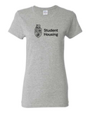 Student Housing Women's Cotton T-Shirt - Front Silkscreen