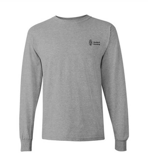 Student Housing Cotton Long Sleeve T-Shirt - Back Design