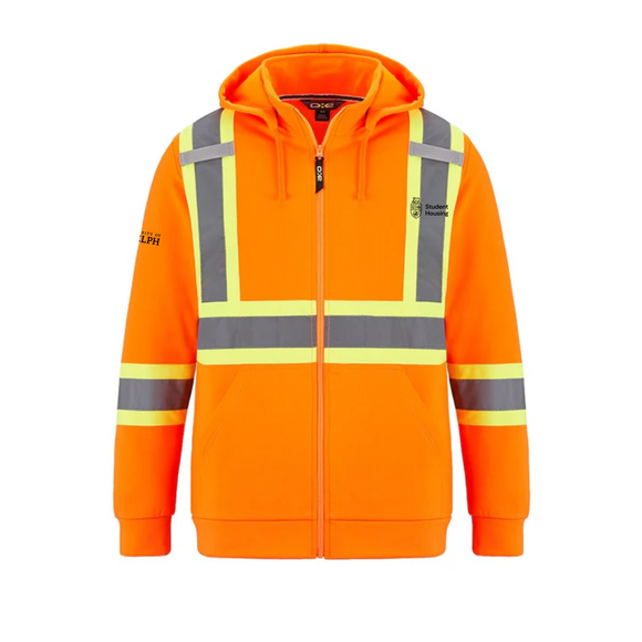 Student Housing Full Zip Pullover Hi Vis Hoodie